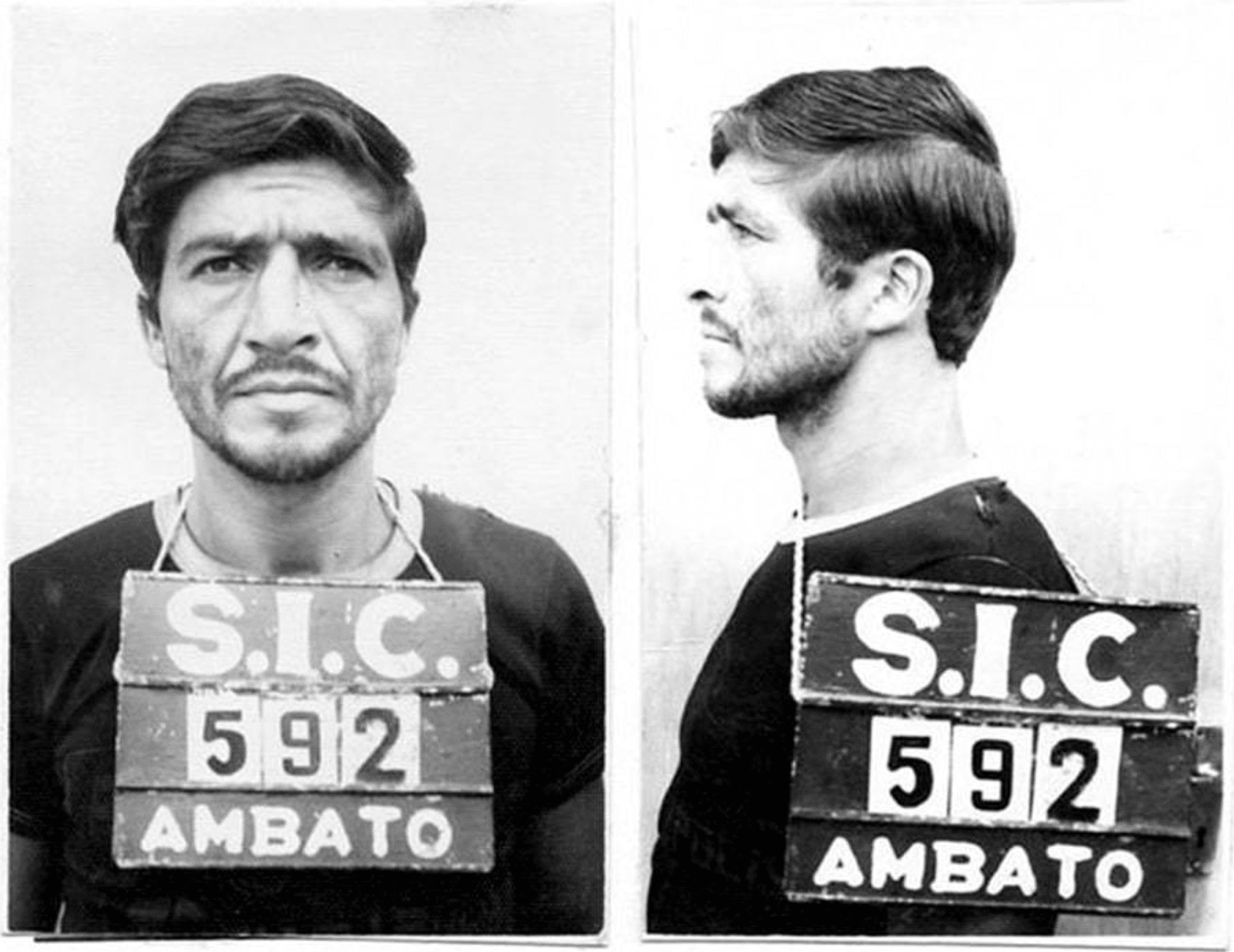 Pedro Alonso López durante su detención, conocido como el "Monstruo de los Andes"